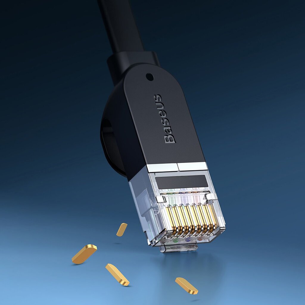 Baseus high Speed Six types of RJ45 Gigabit network cable (flat cable)1.5m Black цена и информация | Kaablid ja juhtmed | kaup24.ee