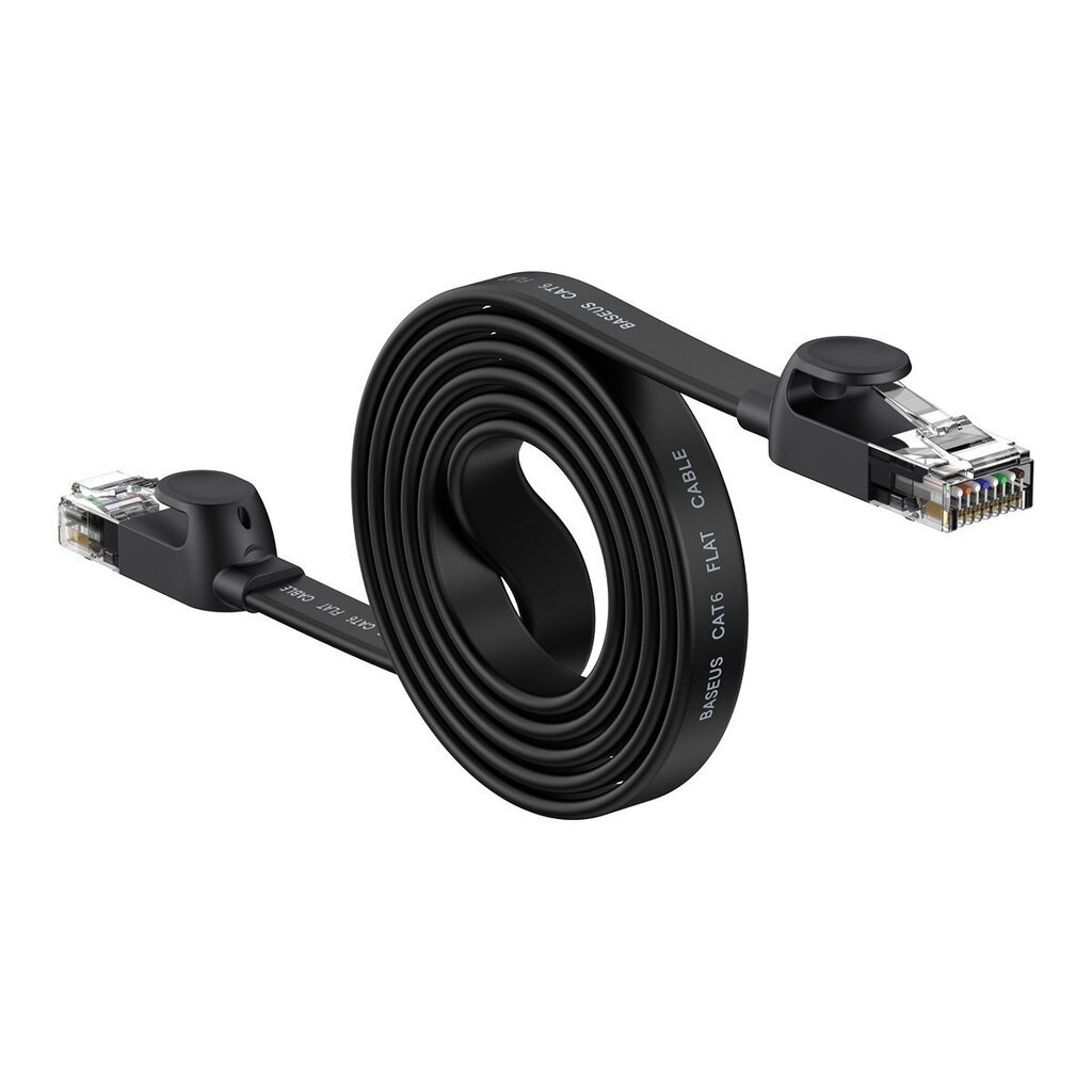 Baseus high Speed Six types of RJ45 Gigabit network cable (flat cable)1.5m Black hind ja info | Kaablid ja juhtmed | kaup24.ee