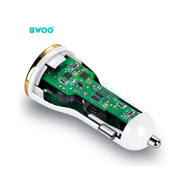 BWOO car charger CC53 3x USB 3,4A white hind