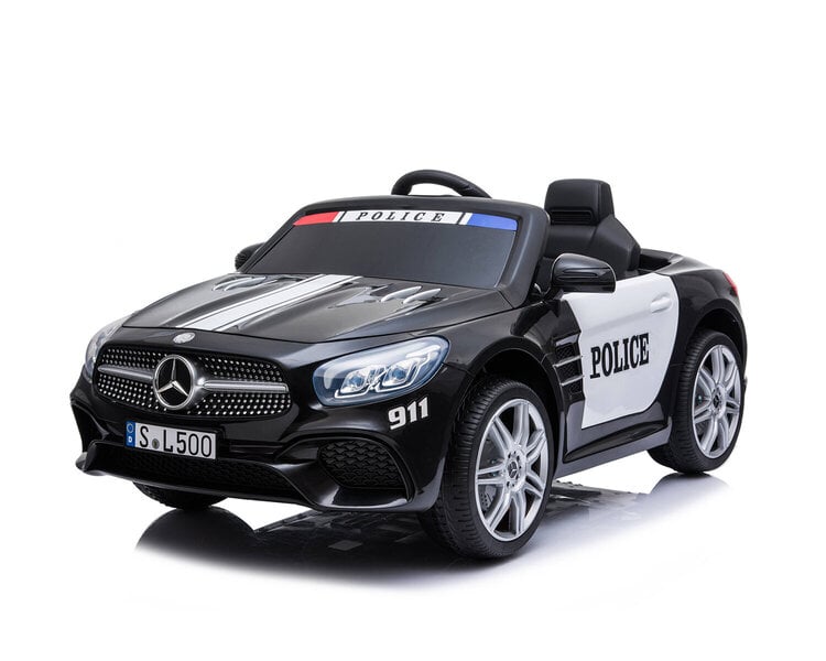 Laste elektriauto Mercedes Benz SL500 Police, Must hind ja info | Elektrilised autod | kaup24.ee