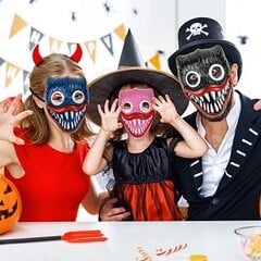 Huggy Wuggy mask musta värvi Halloweeni jaoks цена и информация | Карнавальные костюмы | kaup24.ee