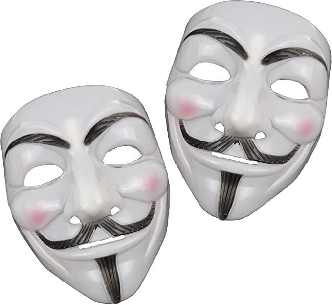 Mask Vendetta, 2 tk. Halloweeni peoks VANVENE Anonymouses hind ja info | Karnevali kostüümid | kaup24.ee