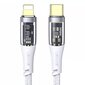 USAMS Icy Series 20W PD type-C to lightning, kiirlaadimise ja andmesidekaabliga, valge hind ja info | Mobiiltelefonide kaablid | kaup24.ee