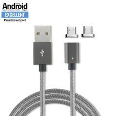 4smarts magnetiline micro-USB kaabel GRAVITYCord 1m hall hind ja info | Mobiiltelefonide kaablid | kaup24.ee