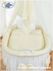 Beebivoodi Moses Basket/Wicker võrevoodi eesriidega- Amelie cream цена и информация | Детские кроватки | kaup24.ee