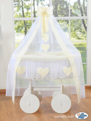 Beebivoodi Wicker drape crib Deluxe - Amelie cream цена и информация | Детские кроватки | kaup24.ee