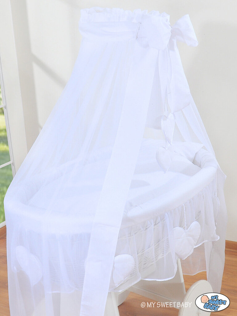 Beebivoodi Wicker drape crib Deluxe - Amelie white цена и информация | Beebivoodid | kaup24.ee