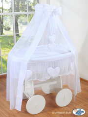 Beebivoodi Wicker drape crib Deluxe - Amelie white hind ja info | Beebivoodid | kaup24.ee