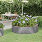 vidaXL aia taimekast, pulbervärvitud teras, 140x140x36 cm, hall hind ja info | Lillekastid | kaup24.ee