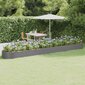 vidaXL aia taimekast, pulbervärvitud teras, 544x100x36 cm, hall hind ja info | Lillekastid | kaup24.ee