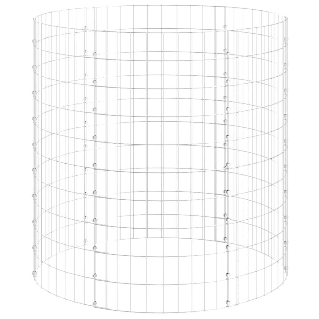 vidaXL ringikujuline gabioon taimelava, tsingitud teras, Ø100 x 100 cm цена и информация | Lillekastid | kaup24.ee