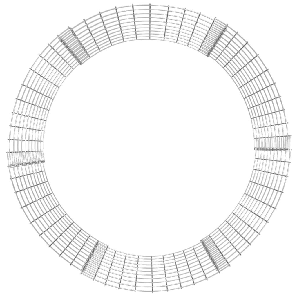 vidaXL ringikujuline gabioon taimelava, tsingitud teras, Ø100 x 100 cm цена и информация | Lillekastid | kaup24.ee