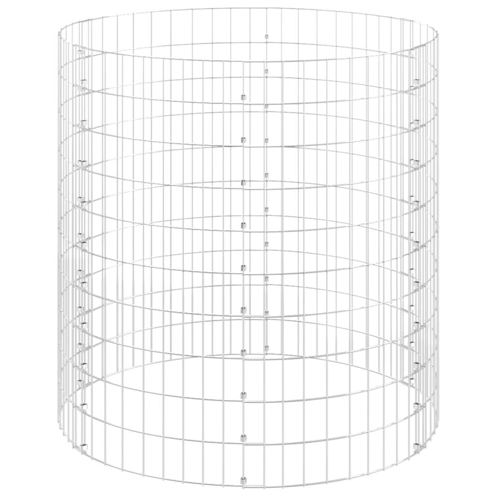 vidaXL ringikujuline gabioon taimelava, tsingitud teras, Ø100 x 100 cm цена и информация | Lillekastid | kaup24.ee