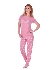 Naiste pidžaama Pidzaama house, puuvillane, roosa kaina ir informacija | Öösärgid, pidžaamad | kaup24.ee