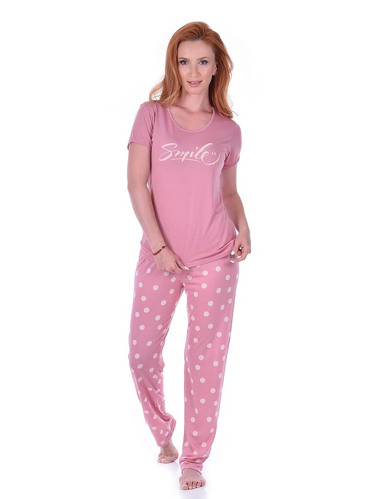 Naiste pidžaama Pidzaama house, puuvillane, roosa hind ja info | Öösärgid, pidžaamad | kaup24.ee