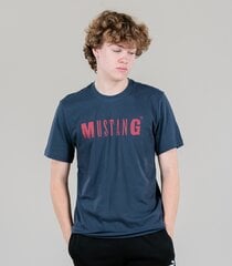Мужская футболка Mustang 1005454 1005454*4085, тёмно-синяя 4058824254259 цена и информация | Мужские футболки | kaup24.ee