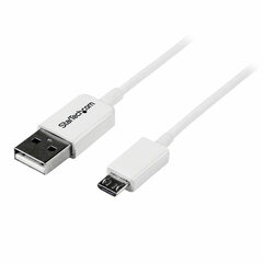 USB-kaabel-Mikro USB Startech USBPAUB2MW   Valge hind ja info | Mobiiltelefonide kaablid | kaup24.ee