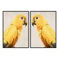 Maal DKD Home Decor Papagoi Troopiline (103 x 4,2 x 143 cm) (2 Ühikut)