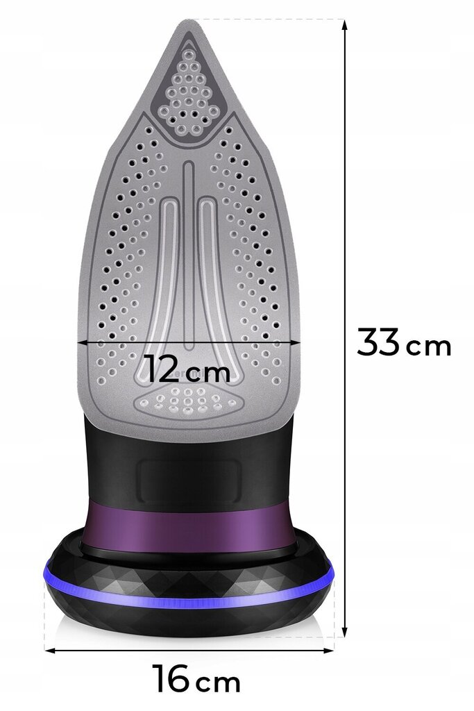 Juhtmeta aurutriikraud, keraamiline, Mozano 2600W, lilla цена и информация | Triikrauad, riideaurutid | kaup24.ee