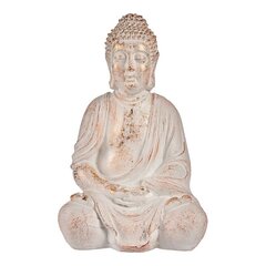 Dekoratiivne aiakuju Buddha Valge/Kuldne Polüresiin (24,5 x 50 x 31,8 cm) цена и информация | Декорации для сада | kaup24.ee