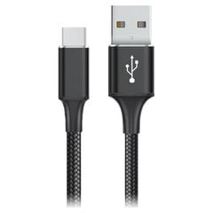 USB A - USB C Kaabel Goms Must hind ja info | Kaablid ja juhtmed | kaup24.ee