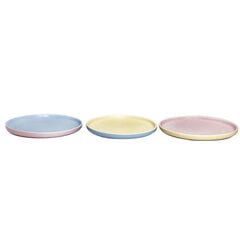 Alustaldrik DKD Home Decor Portselan Bone China (20 x 20 x 2 cm) (3 pcs) hind ja info | Lauanõud ja kööginõud | kaup24.ee