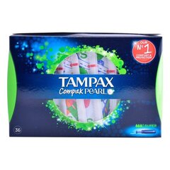 Super tampoonid Pearl Compak Tampax (36 uds) hind ja info | Tampoonid, hügieenisidemed, menstruaalanumad | kaup24.ee