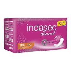 Maxi hügieenisidemed ilma tiibadeta Indasec Discreet (15 uds) hind ja info | Tampoonid, hügieenisidemed, menstruaalanumad | kaup24.ee