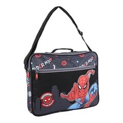 Kooli ranits Spiderman Must (29 x 6 x 38 cm) hind ja info | Koolikotid, sussikotid | kaup24.ee