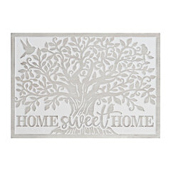 Seinakaunistus DKD Home Decor Naturaalne MDF Valge Boho (40 x 1 x 28 cm) hind ja info | Sisustuselemendid | kaup24.ee