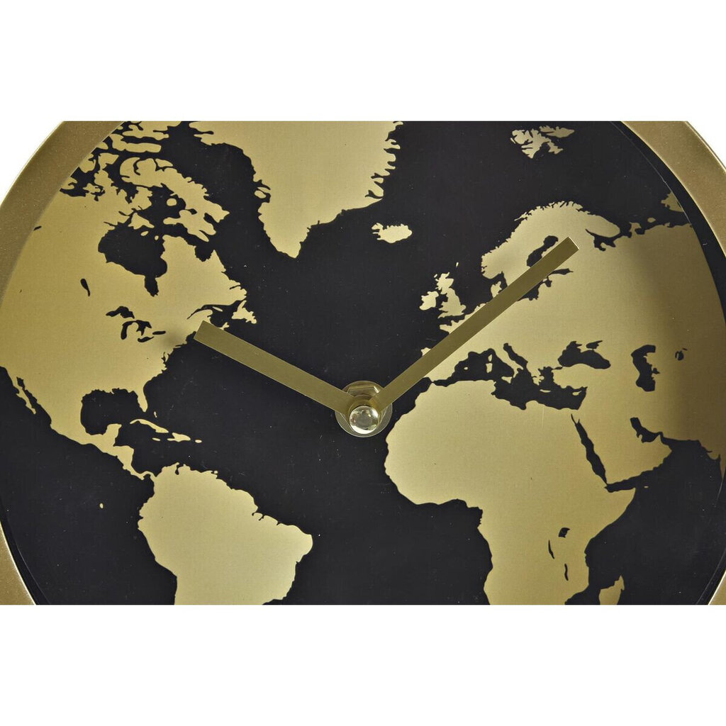 Zegar stołowy DKD Home Decor Kristall Kuldne Metall Maailmakaart (22 x 12 x 31 cm) цена и информация | Kellad | kaup24.ee