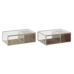 Ehteaegas DKD Home Decor Kristall Polüester (18 x 10 x 6 cm) (2 Ühikut) цена и информация | Детали интерьера | kaup24.ee