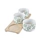 Set za Predjelo DKD Home Decor Lehed Bambus Keraamika (28 x 9,7 x 1,5 cm) (4 Tükid, osad) цена и информация | Lauanõud ja kööginõud | kaup24.ee