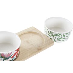 Set za Predjelo DKD Home Decor Mitmevärviline Bambus Keraamika Troopiline (28,5 x 10 x 4,6 cm) (4 Tükid, osad) цена и информация | Посуда, тарелки, обеденные сервизы | kaup24.ee