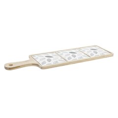 Комплект для аперитива DKD Home Decor Листья Бамбук Керамика (44 x 12 x 1 cm) (4 Предметы) цена и информация | Посуда, тарелки, обеденные сервизы | kaup24.ee