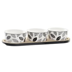 Set za Predjelo DKD Home Decor Lehed Bambus Keraamika (28,5 x 10 x 5 cm) (4 Tükid, osad) hind ja info | Lauanõud ja kööginõud | kaup24.ee