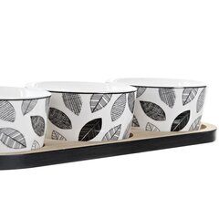 Set za Predjelo DKD Home Decor Lehed Bambus Keraamika (28,5 x 10 x 5 cm) (4 Tükid, osad) hind ja info | Lauanõud ja kööginõud | kaup24.ee