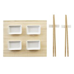 Sushi Komplekt DKD Home Decor Naturaalne Valge Bambus (28 x 22 x 2,5 cm) hind ja info | Lauanõud ja kööginõud | kaup24.ee