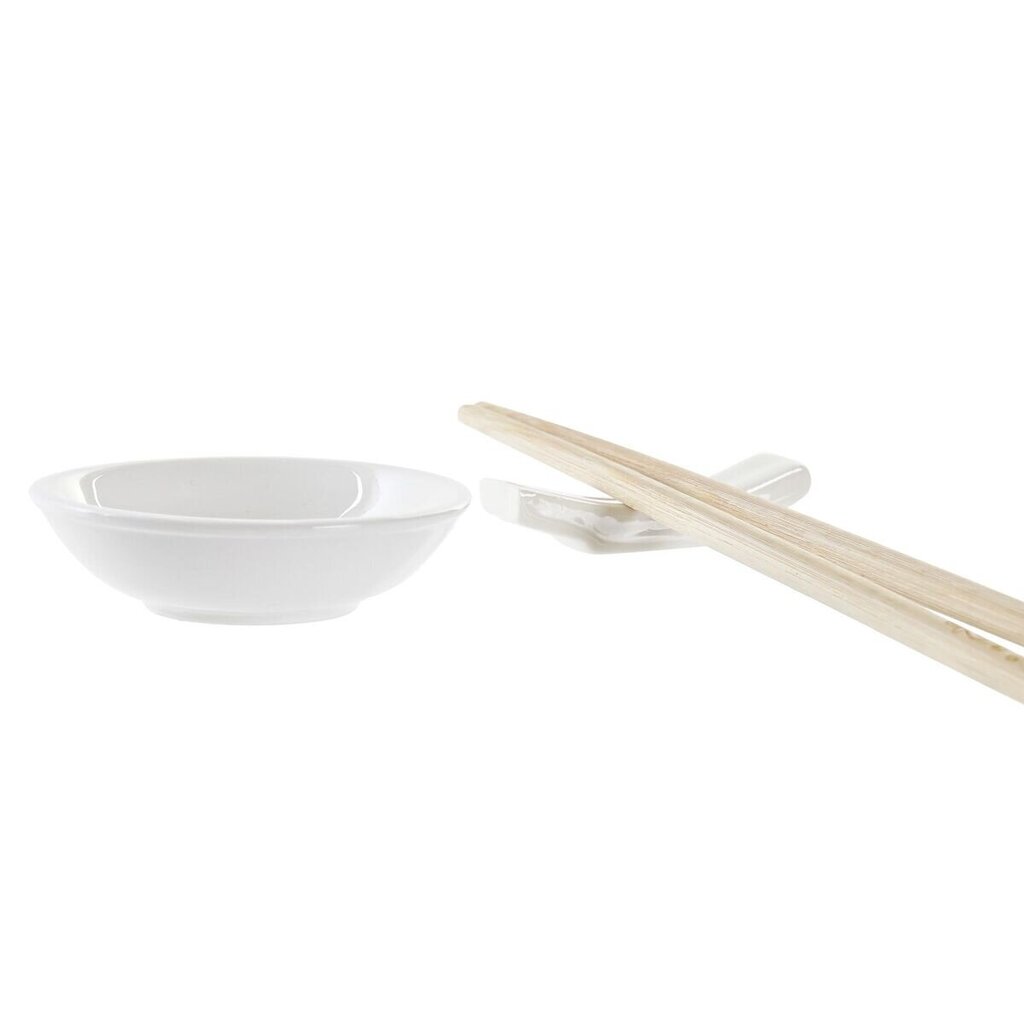 Sushi Komplekt DKD Home Decor Naturaalne Valge Bambus Keraamika (27,3 x 20,3 x 2,5 cm) цена и информация | Lauanõud ja kööginõud | kaup24.ee