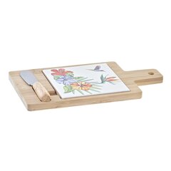 Daska za Sir DKD Home Decor Mitmevärviline Bambus Keraamika Troopiline (21,5 x 11,8 x 1,5 cm) (3 Tükid, osad) hind ja info | Lauanõud ja kööginõud | kaup24.ee