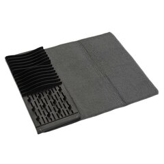 Köögi Kraanikausi Kuivatusrest Versa W Must Valge polüpropüleen (16 x 4 x 40 cm) цена и информация | Столовые и кухонные приборы | kaup24.ee