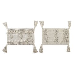 Чехол для подушки DKD Home Decor Бежевый бахрома Boho (50 x 3 x 30 cm) (2 штук) цена и информация | Декоративные подушки и наволочки | kaup24.ee