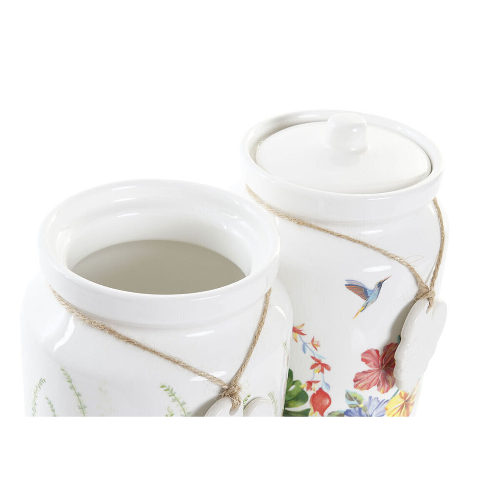 Purk DKD Home Decor Aed Mitmevärviline Troopiline Dolomite (2,3 L) (2 Ühikut) hind ja info | Toidu säilitusnõud | kaup24.ee