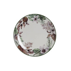Плоская тарелка DKD Home Decor Цветы Фарфор (27 x 27 x 2 cm) цена и информация | Посуда, тарелки, обеденные сервизы | kaup24.ee