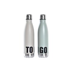 Roostevabast Terasest Plasku DKD Home Decor To Go Hõbedane Beež Roheline (500 ml) (2 Ühikut) цена и информация | Фляги для воды | kaup24.ee