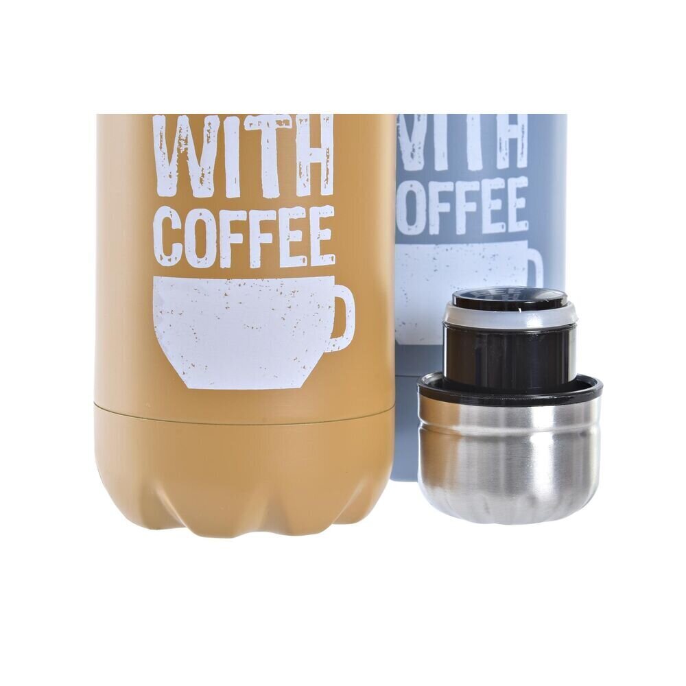 Roostevabast Terasest Plasku DKD Home Decor Coffee Ideas Sinine Oranž Roosa (500 ml) (3 Ühikut) hind ja info | Joogipudelid | kaup24.ee