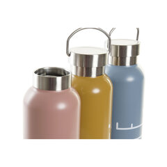 Термобутылка из нержавеющей стали DKD Home Decor Smile Синий Розовый Оранжевый (550 ml) (3 штук) цена и информация | Бутылки для воды | kaup24.ee