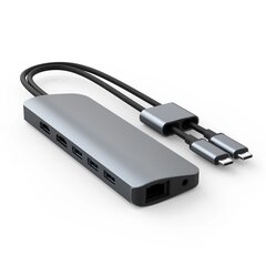 HyperDrive Hyper VIPER 10-in-2 jaotur 2xHDMI / USB-CA / GE / SD / AJ цена и информация | Адаптеры и USB-hub | kaup24.ee