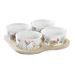 Set za Predjelo DKD Home Decor Naturaalne Mitmevärviline Bambus Keraamika Troopiline (19,7 x 19,7 x 1 cm) (5 pcs) hind ja info | Lauanõud ja kööginõud | kaup24.ee