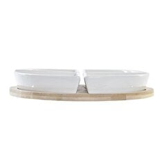 Set za Predjelo DKD Home Decor Naturaalne Valge Mitmevärviline Bambus Keraamika Troopiline (21,5 x 21,5 x 1 cm) (5 pcs) hind ja info | Lauanõud ja kööginõud | kaup24.ee